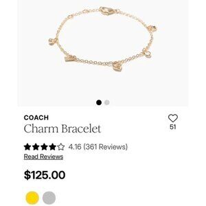 COACH Charm Bracelet (BRAND-NEW &‎ BEAUTIFUL!)